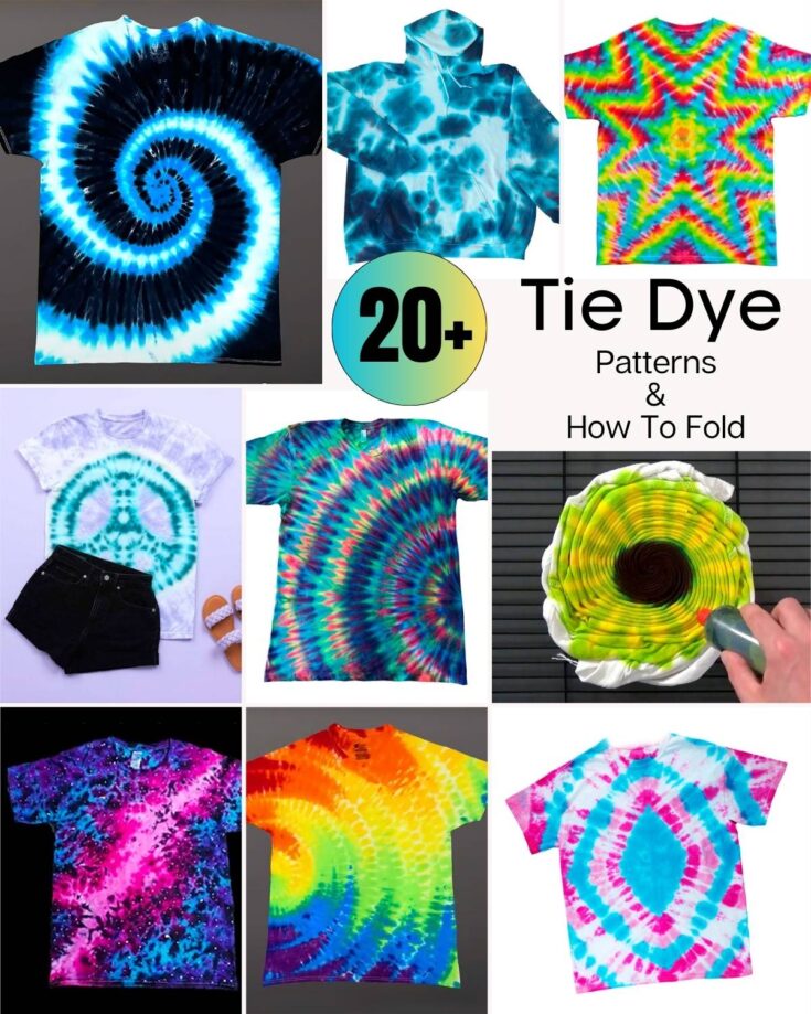 Picture of 25 Unique Tie Dye Patterns & How To Tie Dye • Craft Passion