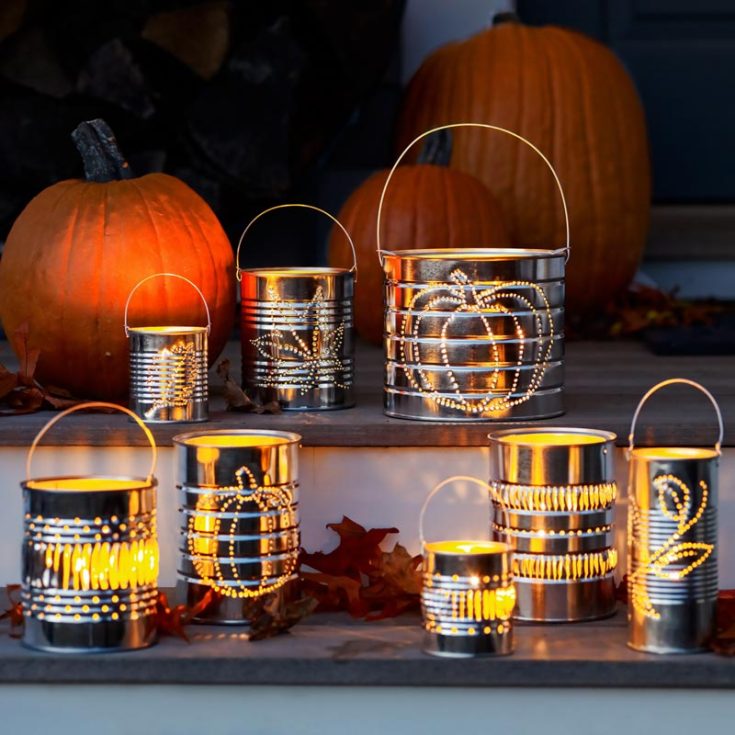 Cling, clang! This season, it's time to shine bright and wide with recycled tin cans. Watch as the holes you poke turn into fun and lively patterns that dance as the light flickers. Try it out!