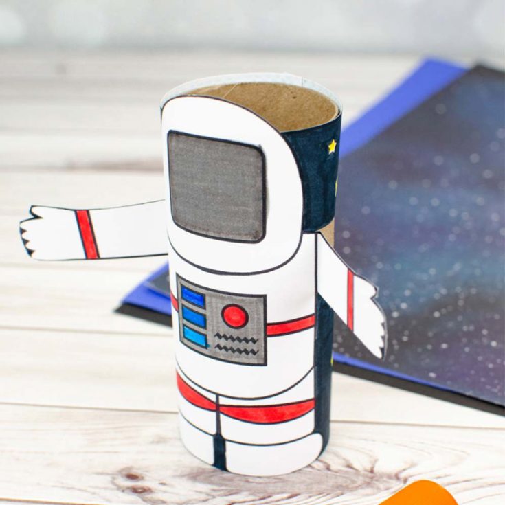 Check out this fun astronaut toilet paper roll craft with a free printable template that&rsquo;s out of this world. It will be a fun craft during a rainy day, and your little one will love the space adventures they can go on with their mini astronaut!