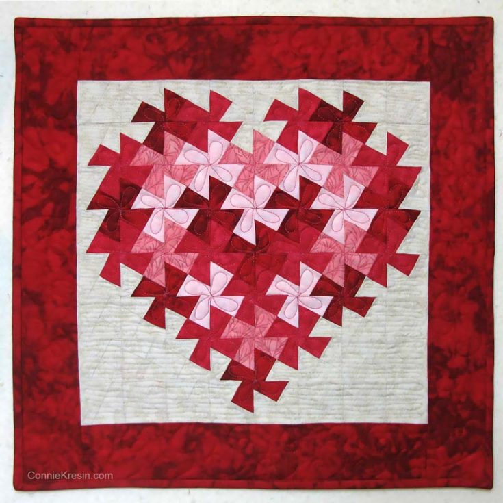 Are you seeking heart quilt patterns that look intricate yet simple and will surely impress your friends? Then, this wall-hanging quilt is just what you&rsquo;re looking for. It&rsquo;s an 18&rdquo; x 18&rdquo; design and can be customized to fit your preferred colors and sizing of choice.&nbsp;