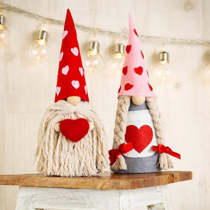 Pair one gnome with pigtails and another with a classic beard, then embellish them with hearts! These DIY Valentine gnomes are not only adorable but also a sweet way to show your love this season.