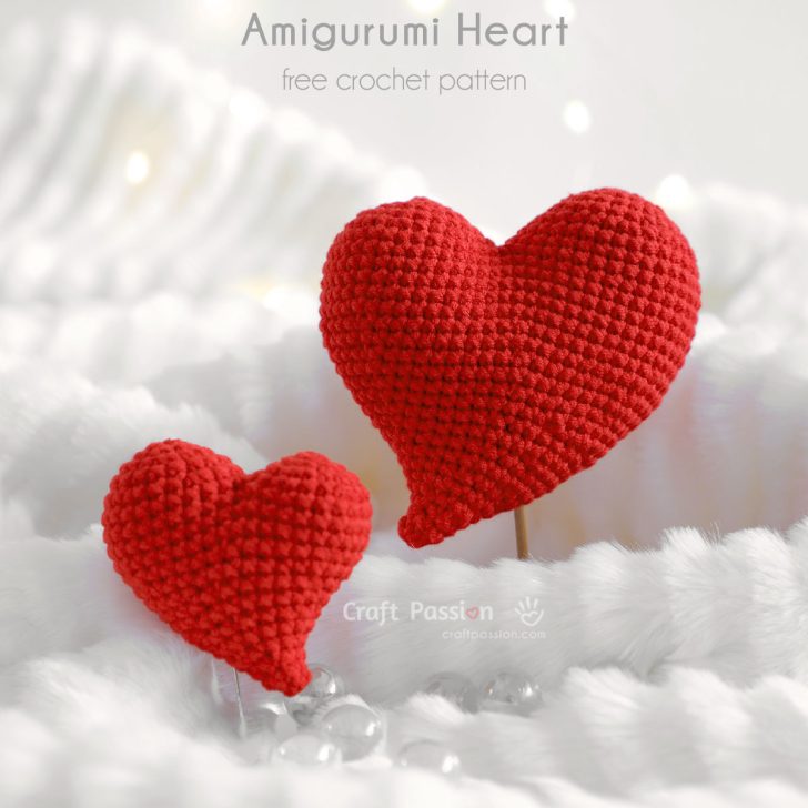 Whimsical Heart Amigurumi Pattern In 2 Sizes