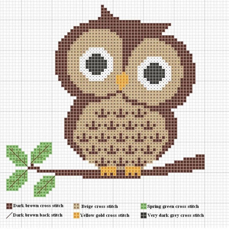 whoo hoo me owl free cross stitch pattern