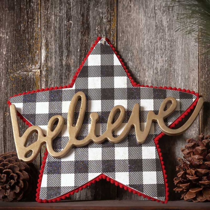 Pay a visit to your local dollar store or make one from scratch. Transform the unfinished dollar tree stars into a beautiful Wood Star. Engrave words that encompass Christmas to celebrate this very cold tradition!