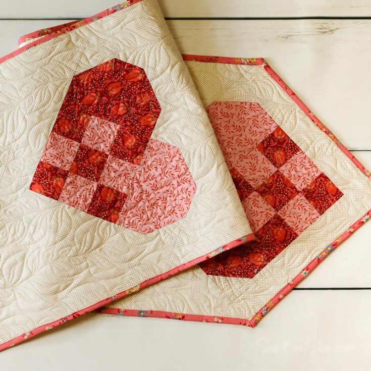Whether Valentine's or Galentine&rsquo;s, this quilt runner will spread some love! It features a simple design with Swedish heart quilt blocks, and it&rsquo;s a beginner-level project! Learn how to make a table runner with this pattern.&nbsp; Table runner size: 17&rdquo; x 51&rdquo;